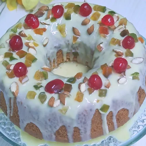 Bolo de Frutas Cristalizadas Sem Glúten
