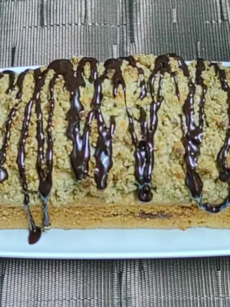 Bolo Cuca de Maçã sem Glúten