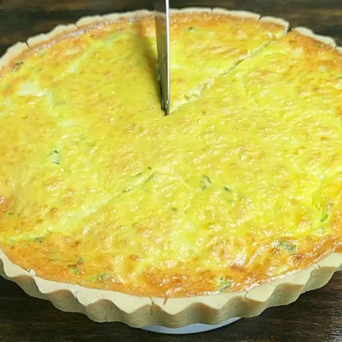 Quiche de Alho-Poró Sem Glúten e Sem Leite