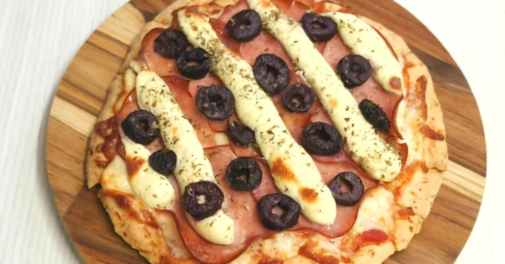 Pizza de pão de queijo na Air Fryer