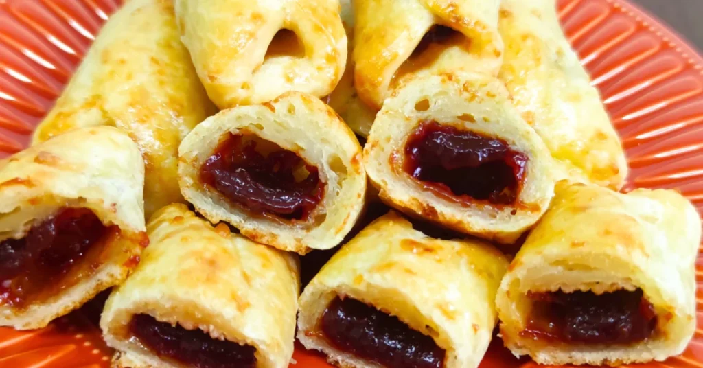 pão de queijo recheado com goiabada